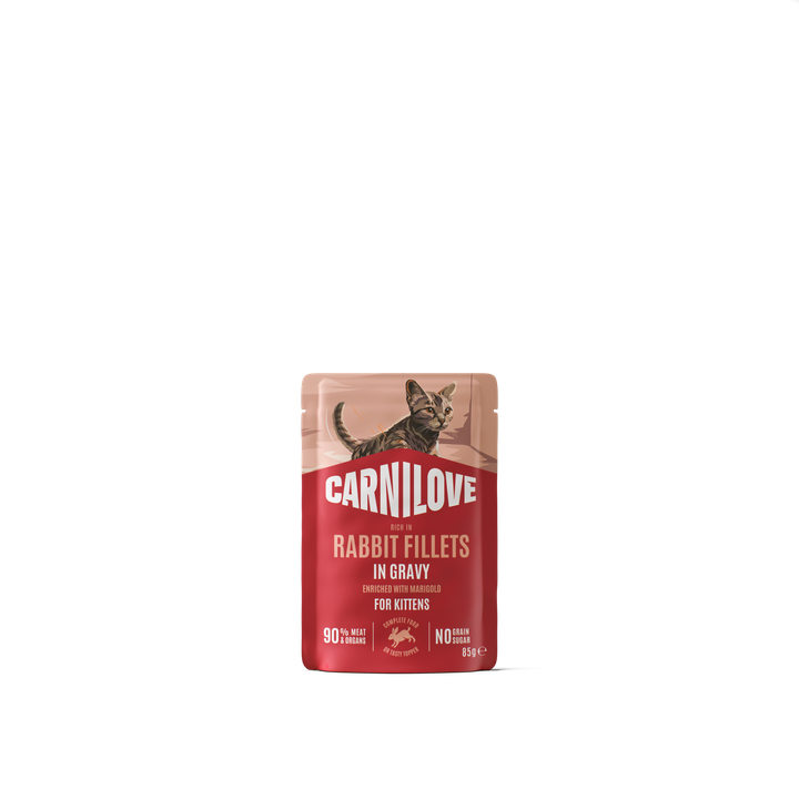 Carnilove Cat Filetti in Salsa Kitten Coniglio & Calendula per Gattini umido in bustina 85 g