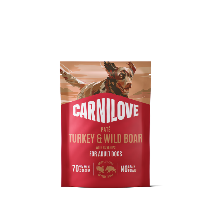 Carnilove Dog Paté Tacchino & Cinghiale con Rosa Canina umido busta 300 g