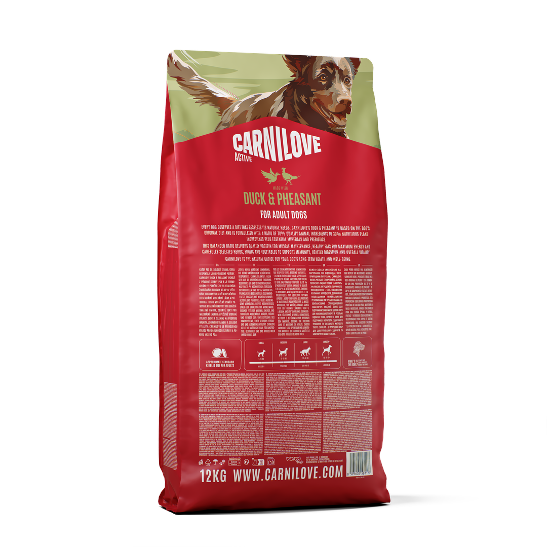 Carnilove Dog Active Adult Anatra & Fagiano secco