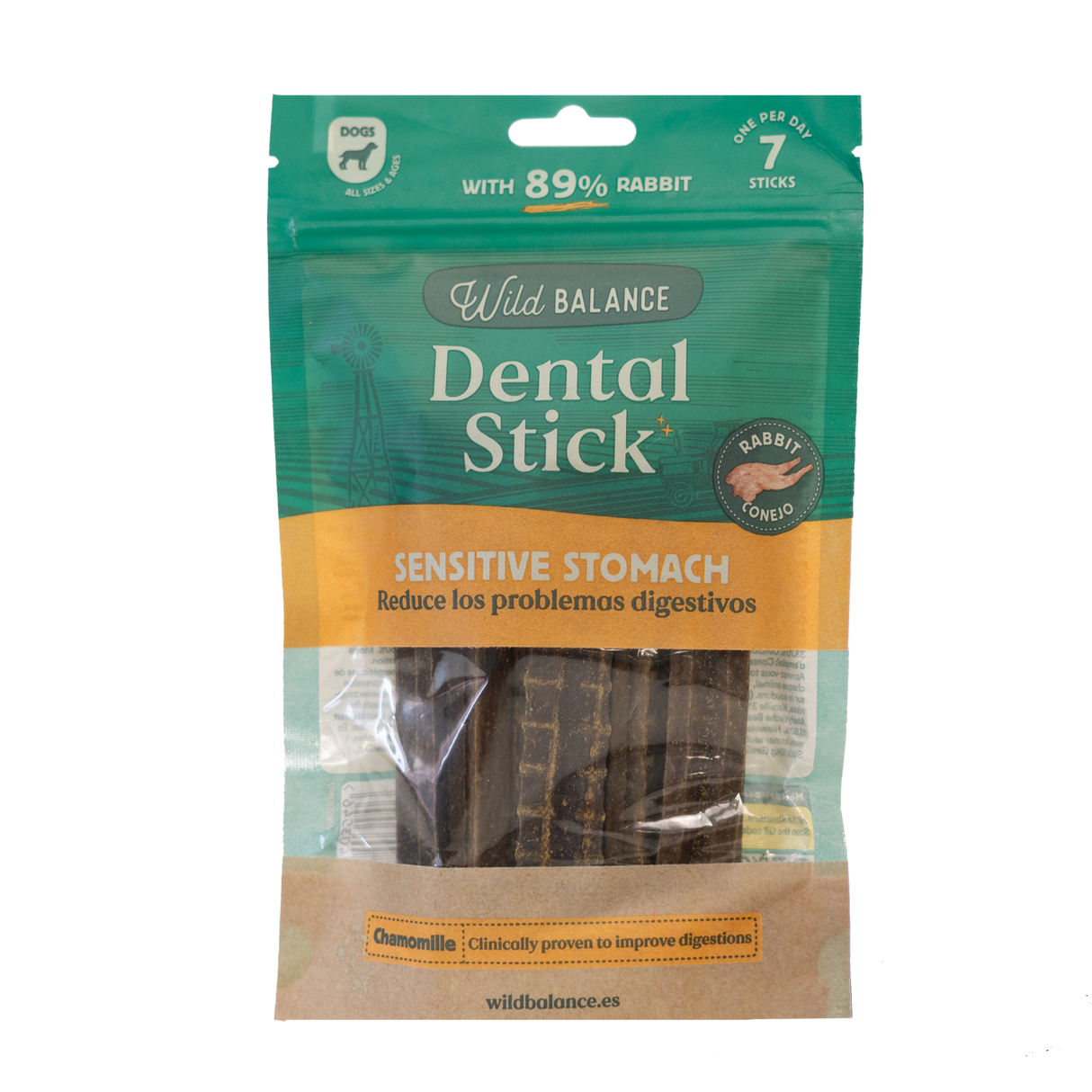 Wild Balance Dental Stick Sensitive Stomach Coniglio 100 g (astuccio da 7 pz.)