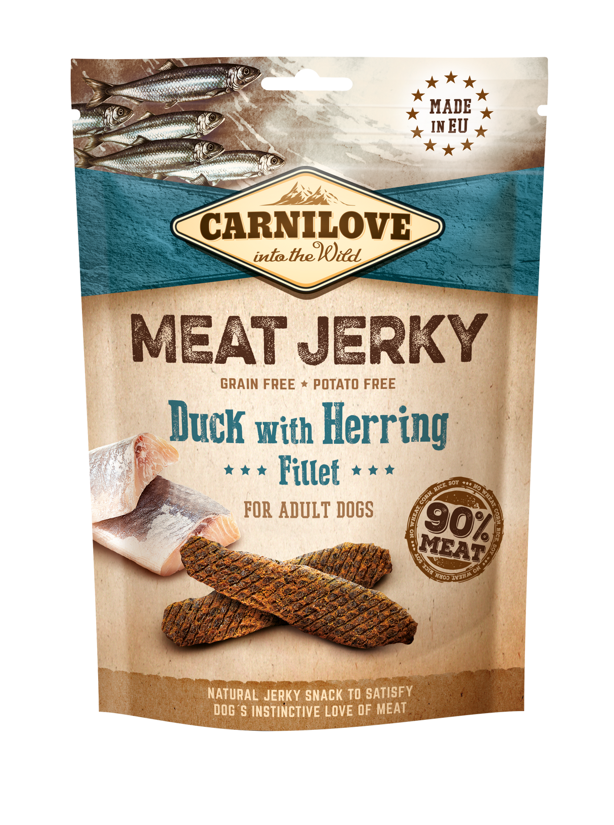 Snack Meat Jerky Filetto Anatra con Aringa 100 g