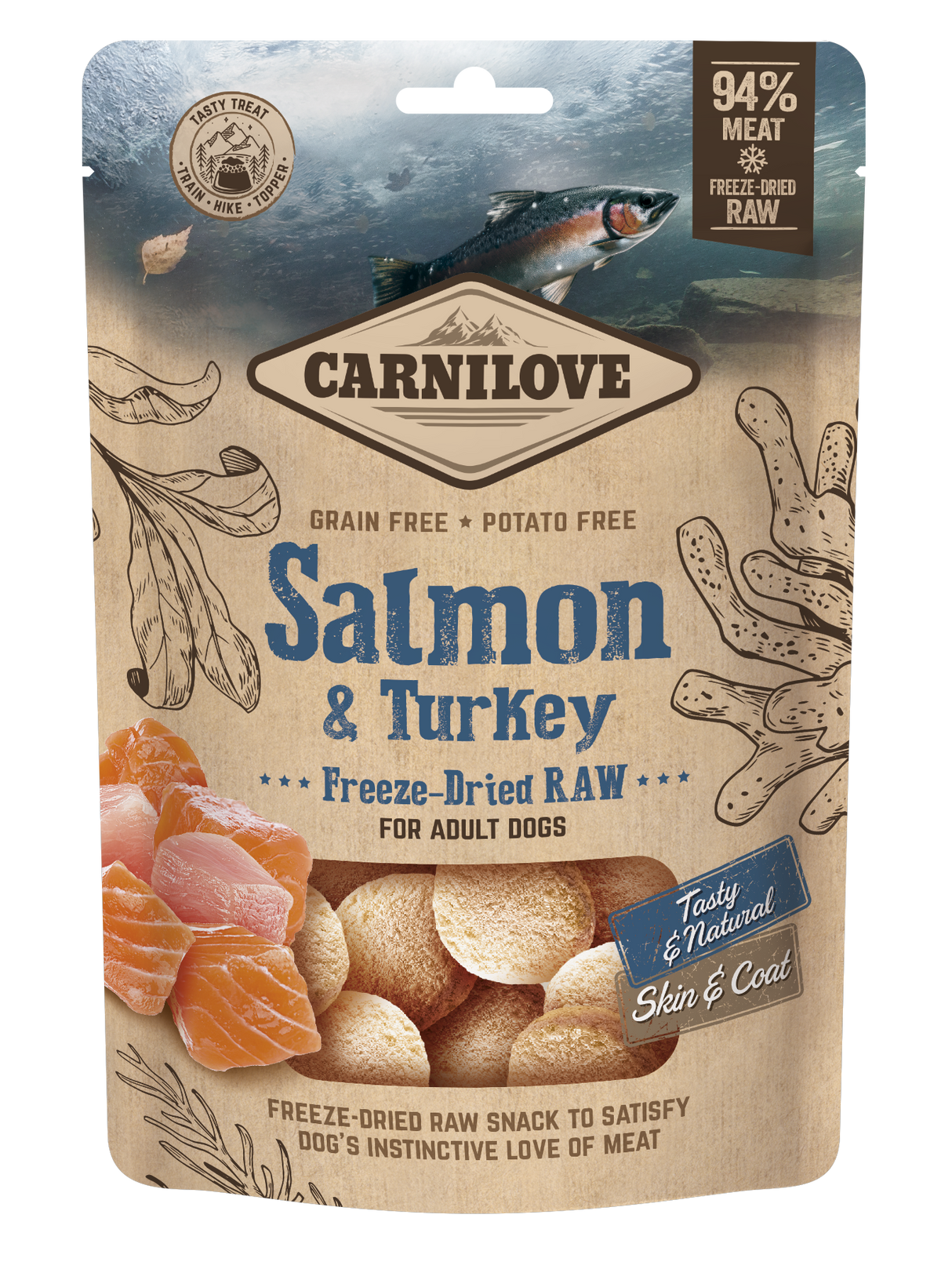Carnilove Freeze-Dried Raw Snack Salmone & Tacchino 60 g