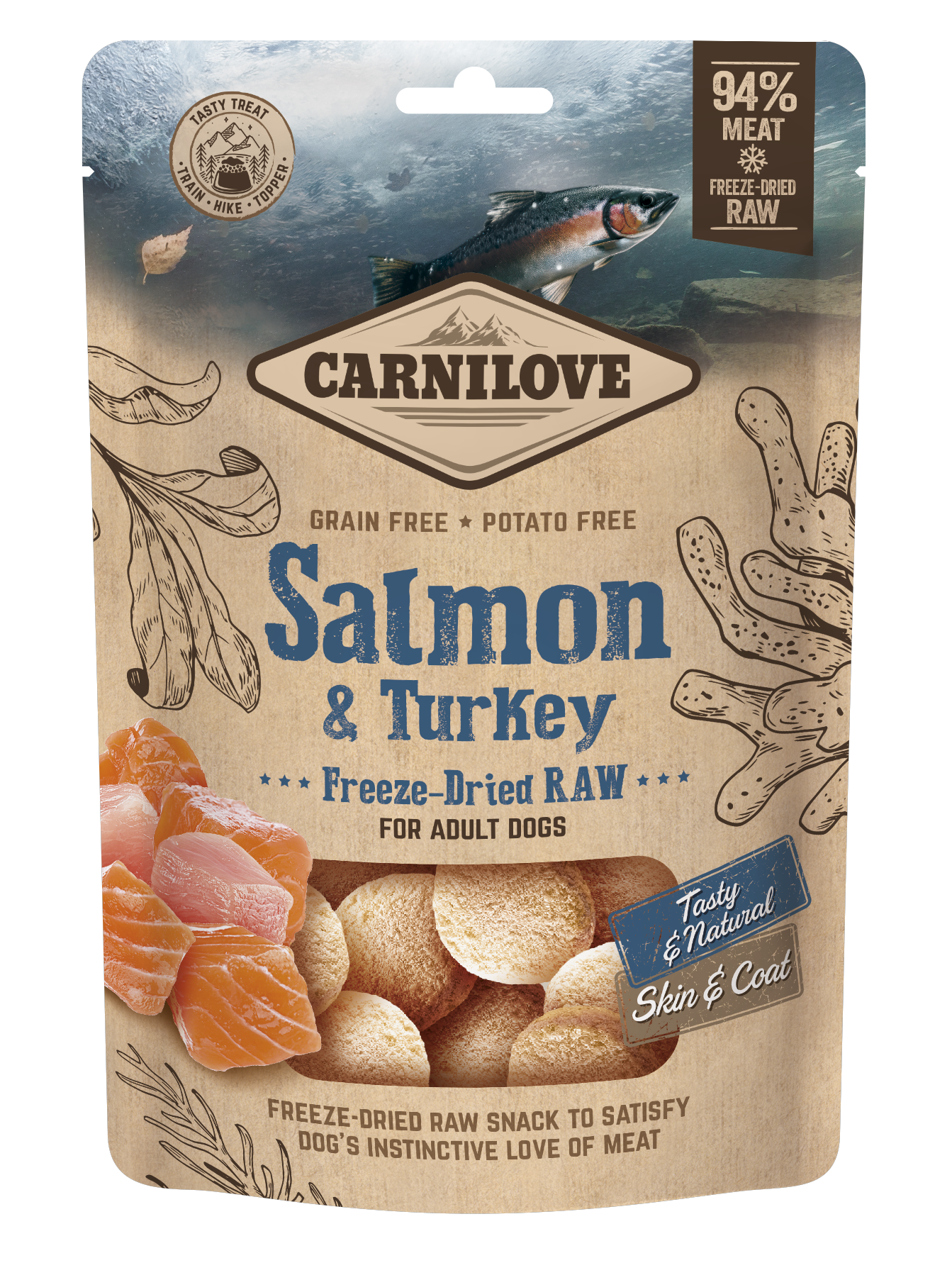Carnilove Freeze-Dried Raw Snack Salmone & Tacchino 60 g