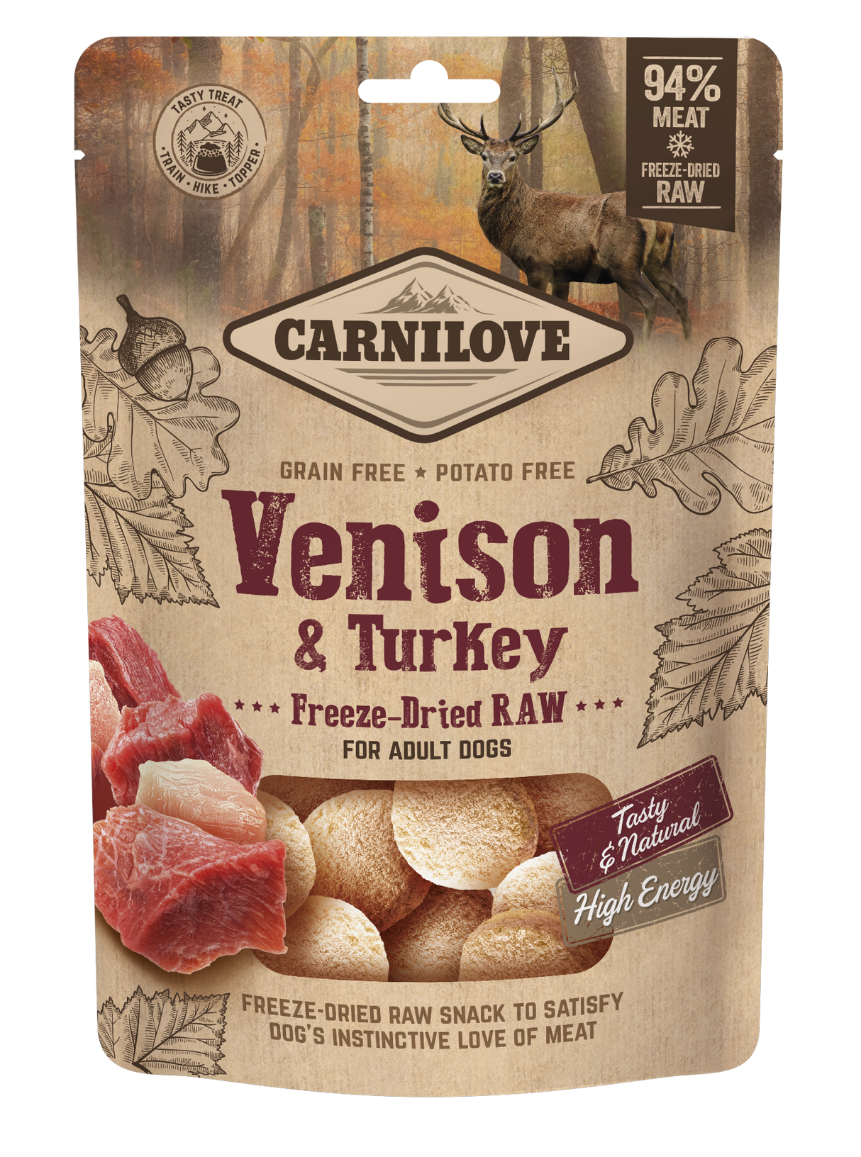 Carnilove Freeze-Dried Raw Snack Cervo & Tacchino 60 g