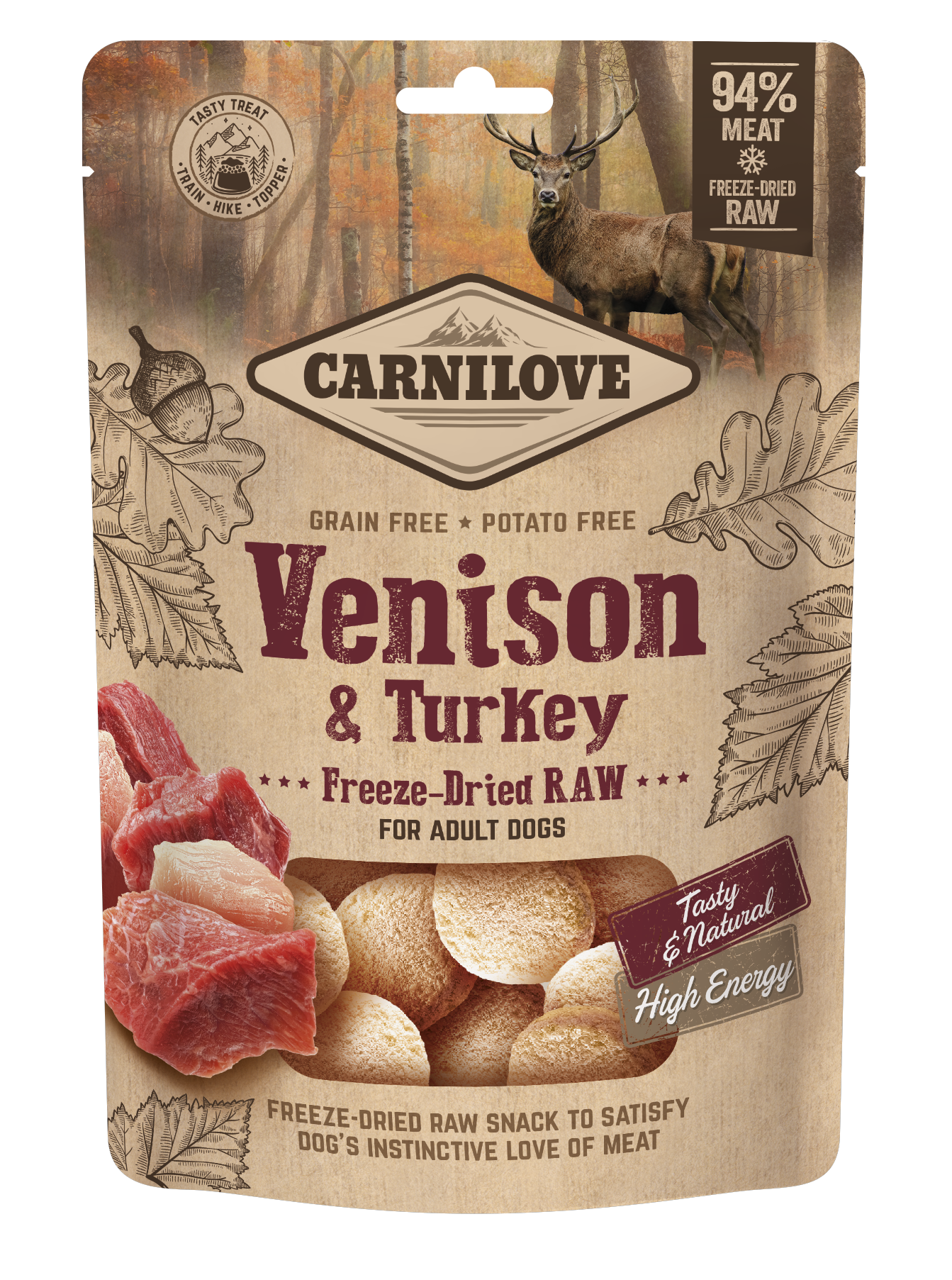 Carnilove Freeze-Dried Raw Snack Cervo & Tacchino 60 g