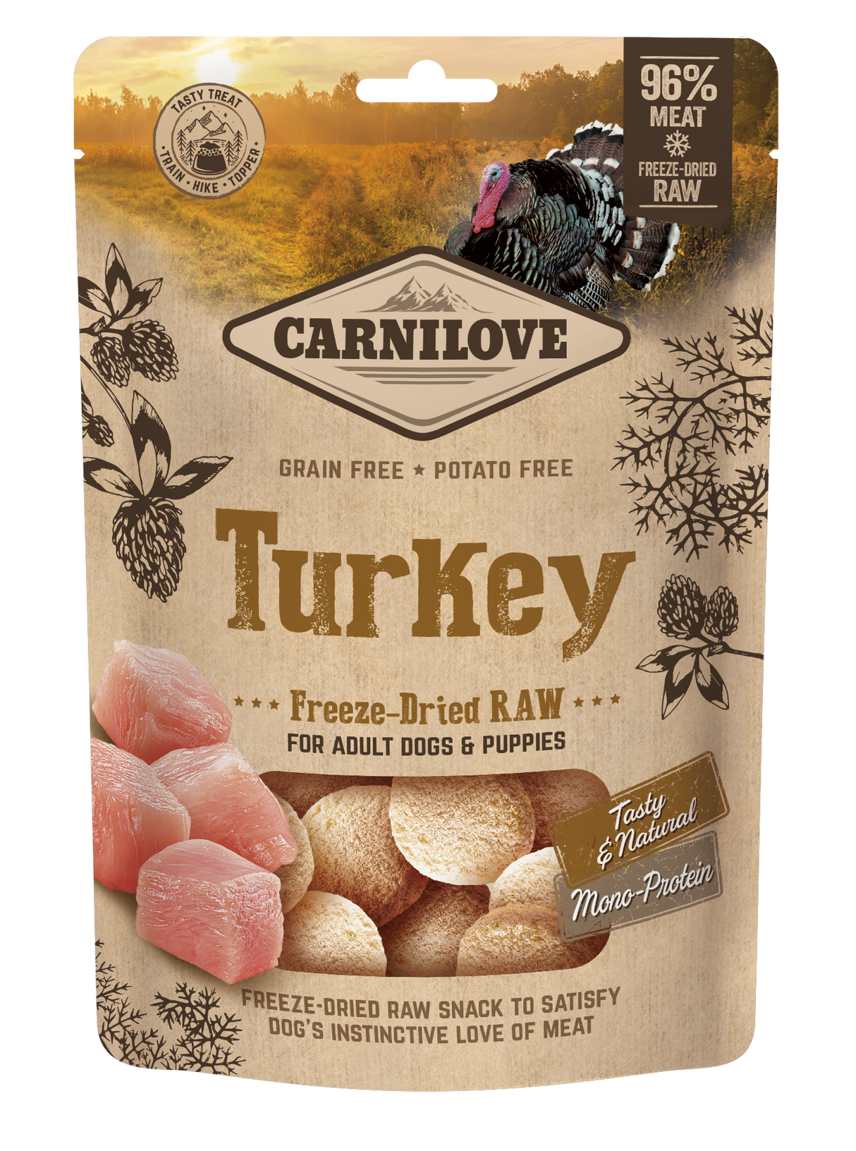 Carnilove Freeze-Dried Raw Snack Monoproteico Tacchino 60 g