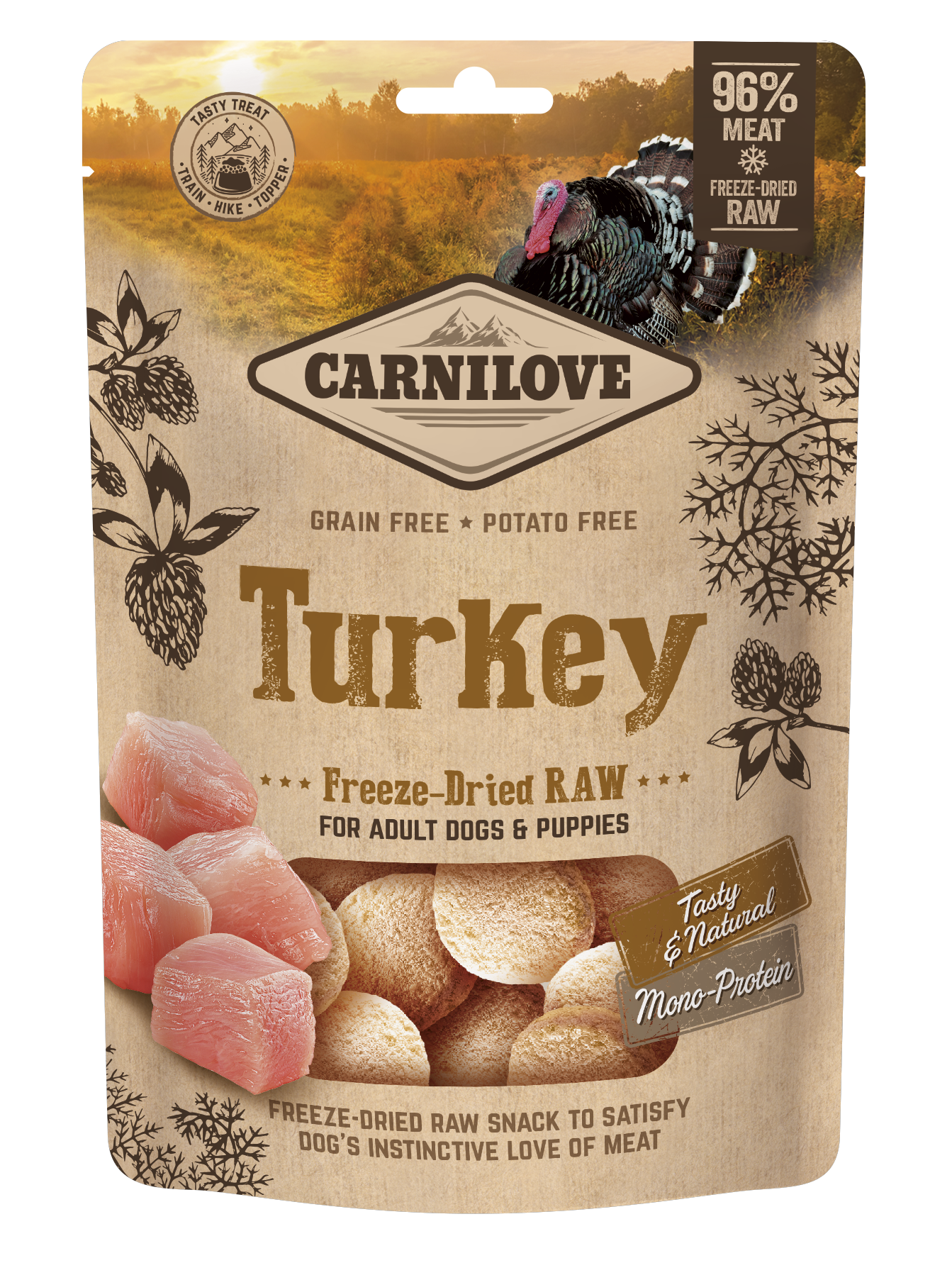 Carnilove Freeze-Dried Raw Snack Monoproteico Tacchino 60 g