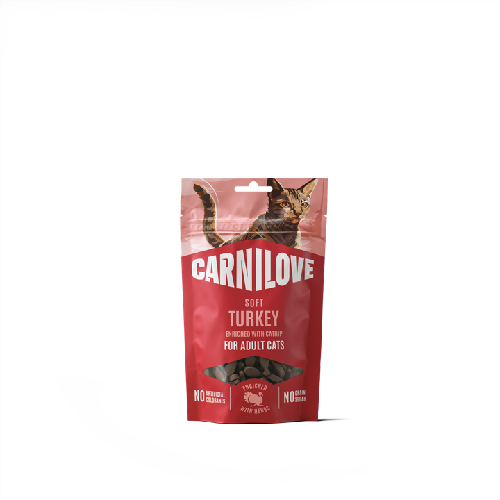 Carnilove Cat Snack Morbido Tacchino & Erba Gatta 50 g