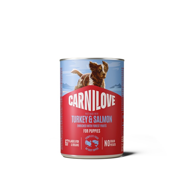 Carnilove Dog Paté Tacchino & Salmone PUPPY umido lattina 400 g