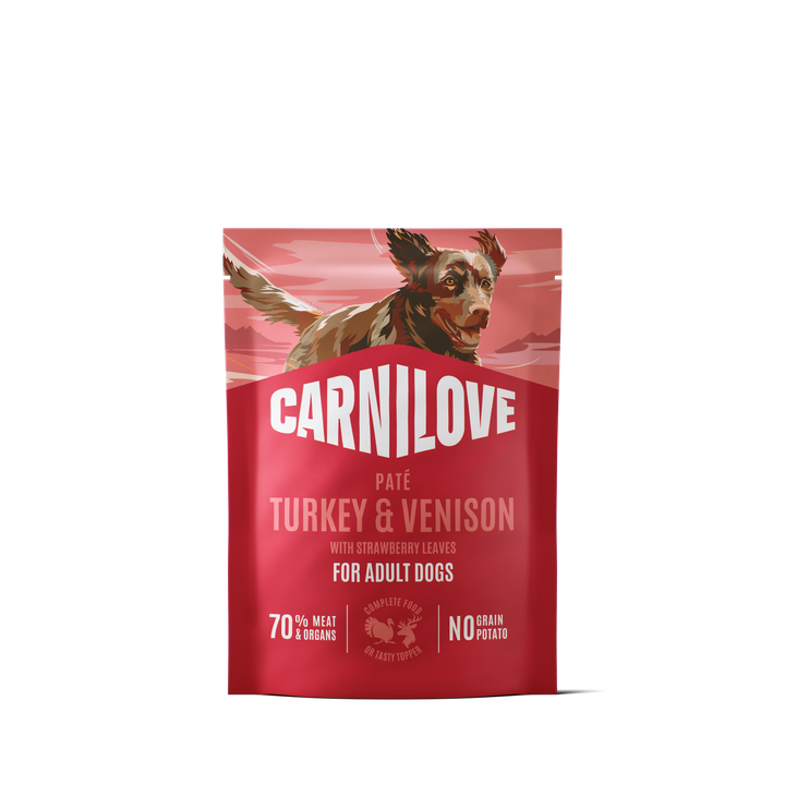 Carnilove Dog Paté Tacchino & Cervo con Foglie di Fragola umido busta 300 g
