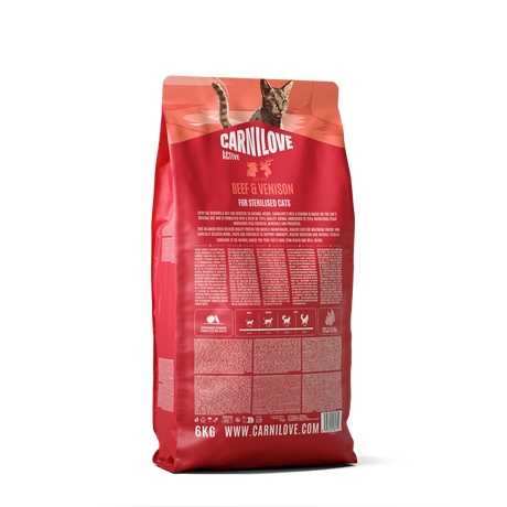 Carnilove Cat Active Sterilizzato Manzo & Cervo secco