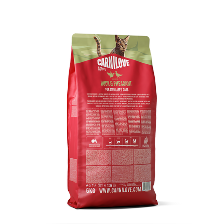 Carnilove Cat Active Sterilizzato Anatra & Fagiano secco