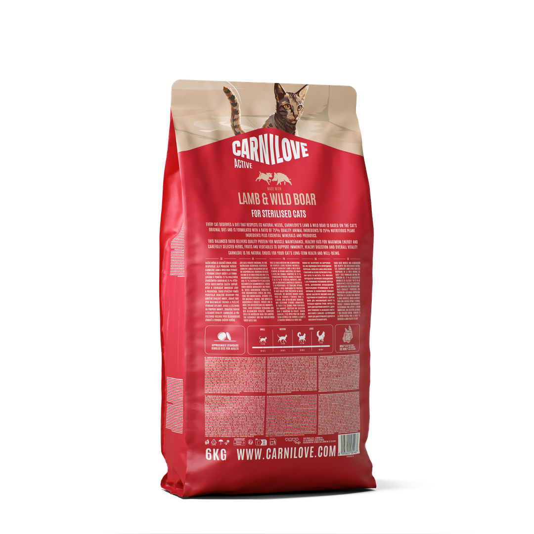 Carnilove Cat Active Sterilizzato Agnello & Cinghiale secco