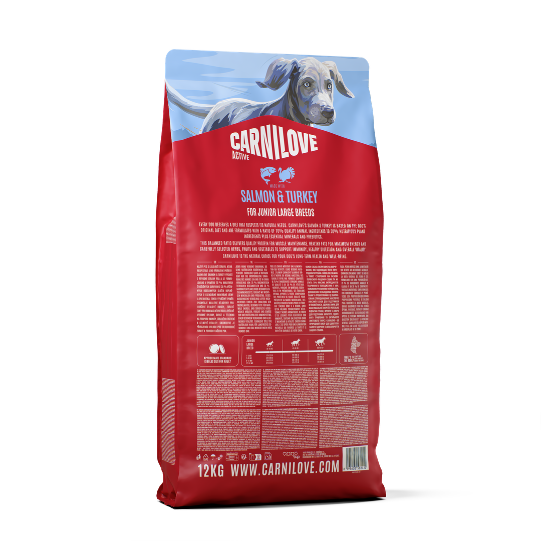 Carnilove Dog Active Junior Large Salmone & Tacchino secco