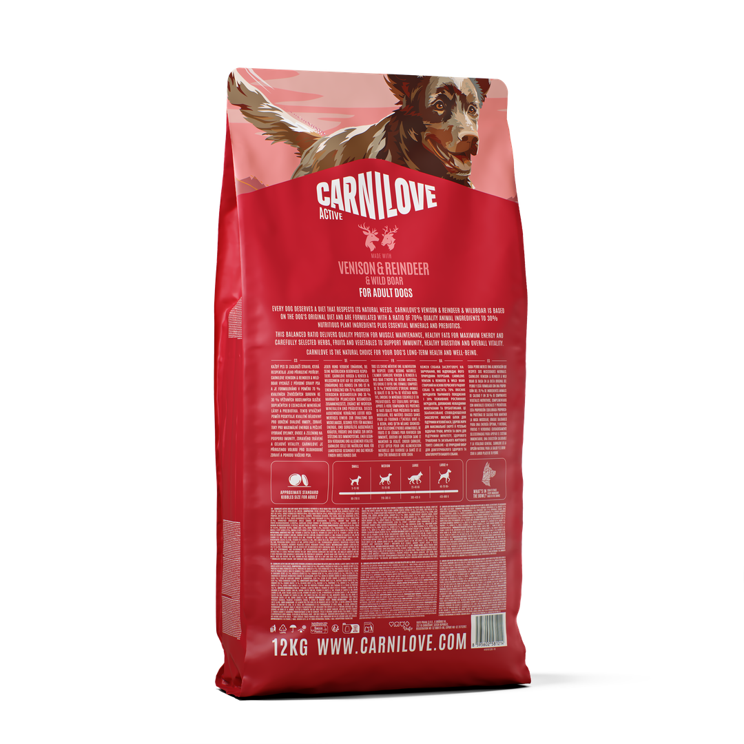 Carnilove Dog Active Adult Cervo & Renna & Cinghiale secco