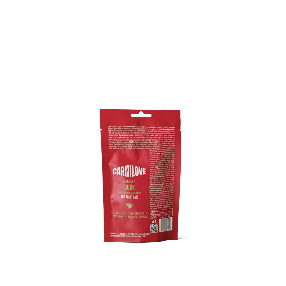 Carnilove Cat Snack Croccante Anatra & Lamponi 50 g