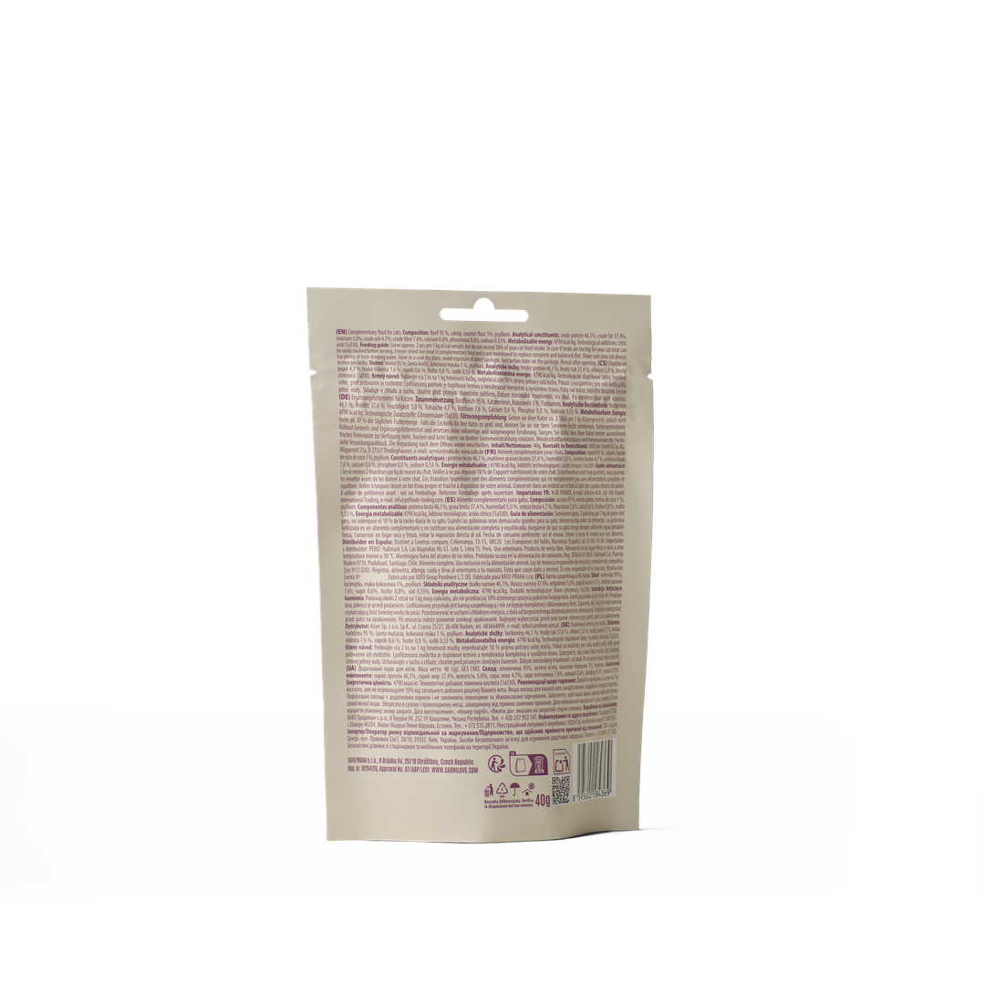 Carnilove Cat Snack Freeze-Dried Monoproteico Manzo 40 g