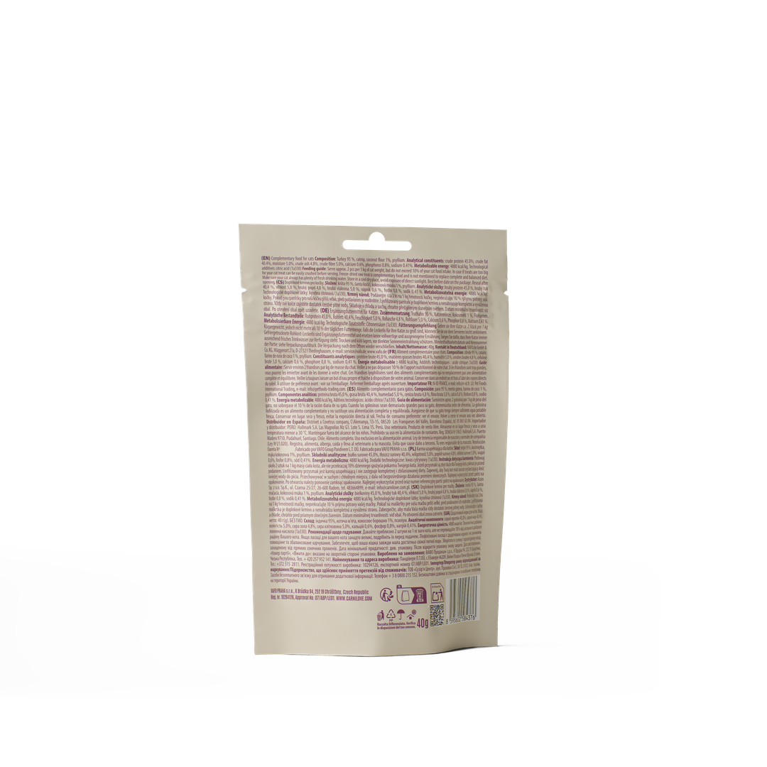 Carnilove Cat Snack Freeze-Dried Monoproteico Tacchino 40 g