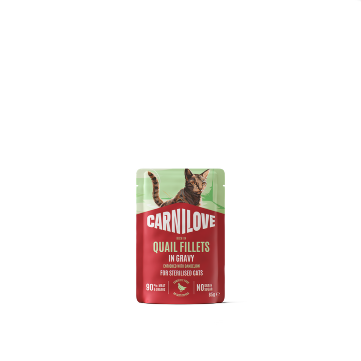 Carnilove Cat Filetti in Salsa Quaglia & Tarassaco per Gatti Sterilizzati umido in bustina 85 g