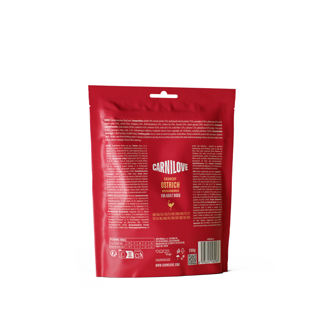 Carnilove Dog Snack Croccante Struzzo & More 200 g
