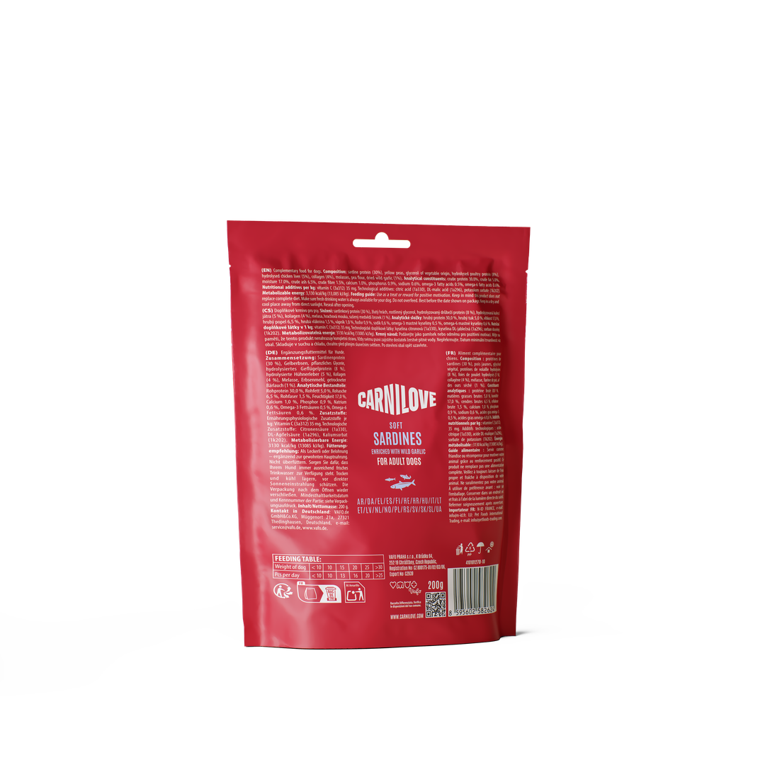 Carnilove Dog Snack Morbido Sardine & Aglio 200 g