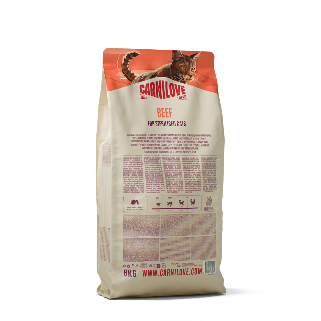 Carnilove Cat True Fresh Sterilizzato Manzo secco