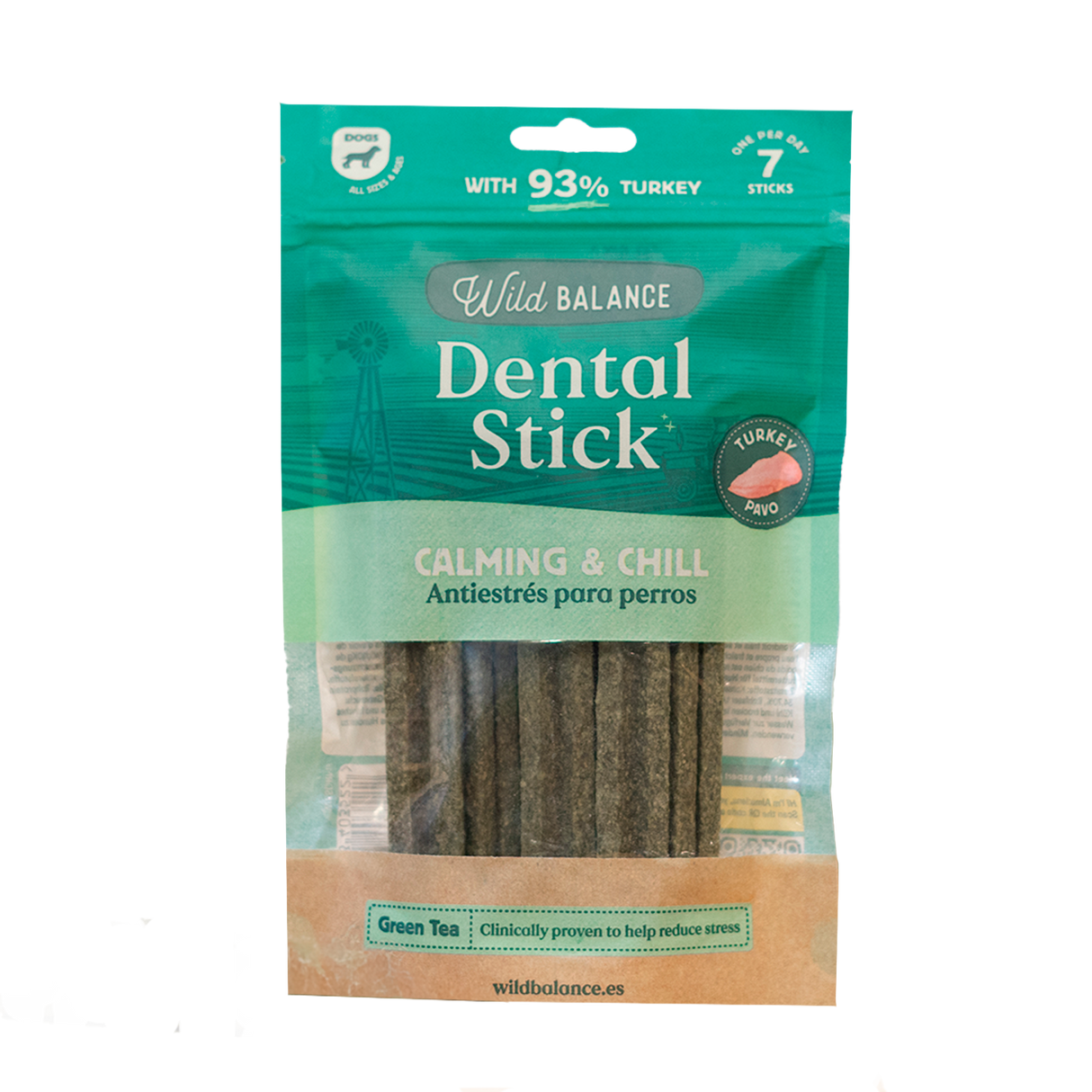 Wild Balance Dental Stick Calming & Chill Tacchino 100 g (astuccio da 7 pz.)