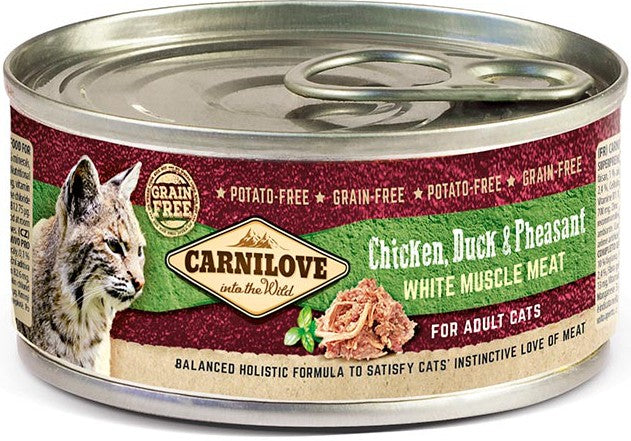 Carnilove Adult Cat Pollo, Anatra & Fagiano (12 pz. x 100 g)