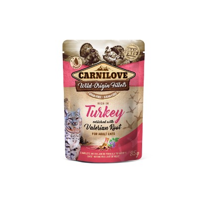 Carnilove Bustine W.O.F. Tacchino con Valeriana (24 pz. x 85 g)