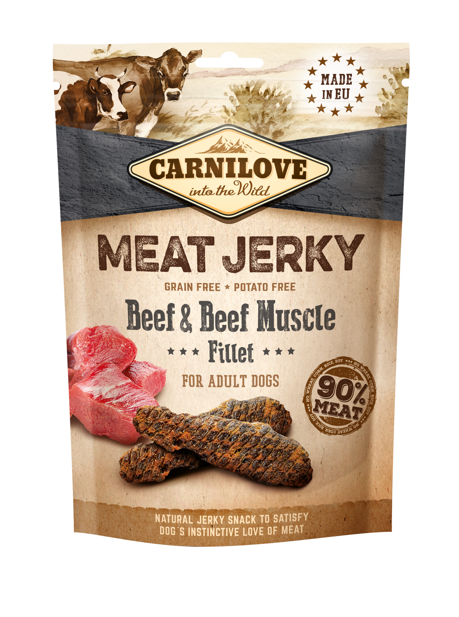 Snack Meat Jerky Filetto Manzo & Muscolo di Manzo 100 g