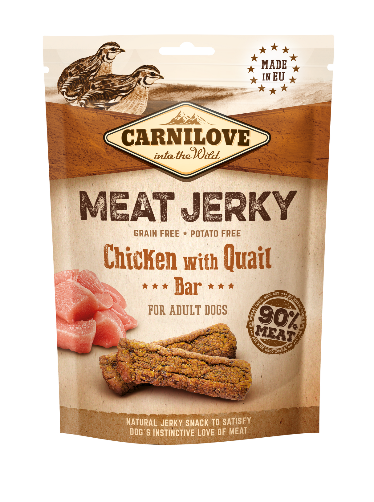 Snack Meat Jerky Barretta Pollo con Quaglia 100 g
