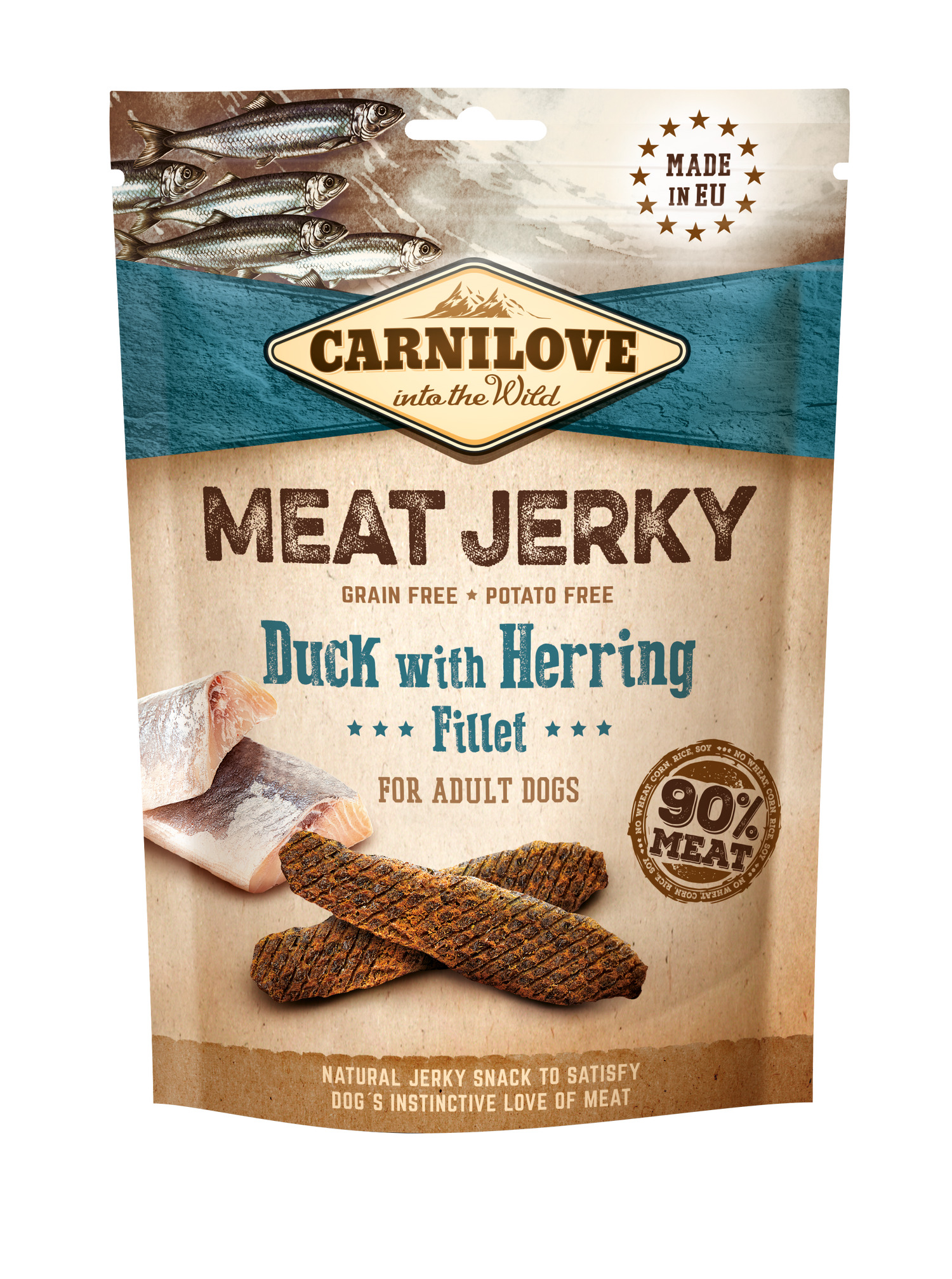 Snack Meat Jerky Filetto Anatra con Aringa 100 g